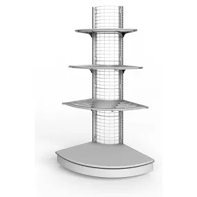 стеллаж торговый сетчатый угла внешнего 90 градусов