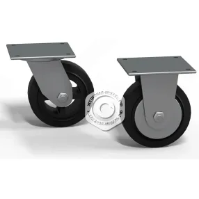 комплект литых колёс d 125 мм (2 поворотных, 2 неповоротных)