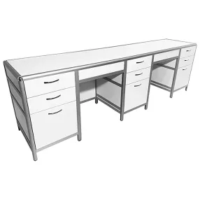 стол лабораторный med 10.013al (белый)