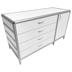 стол-тумба лабораторная med 12.020al (белый)