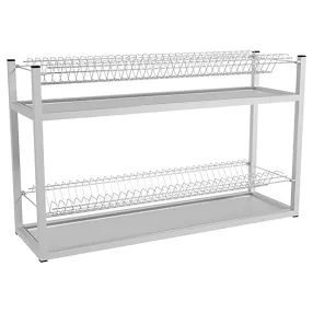 стеллаж для тарелок стандарт сктн-2кс (сетки хром., каркас нерж.) 540х895х270 мм