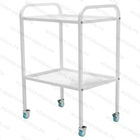 стол медицинский инструментальный сми-02 (полки металл, колёса пластик)