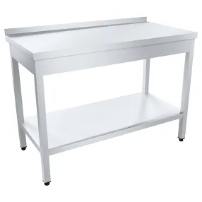 стол разделочный профи нт с бортом сроб-8/7пнт-м 800х700 мм, полка сплош. нерж.