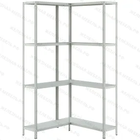 стеллаж угловой ms standart 2000х1000х1000 (4 уровня глубиной 300 мм)