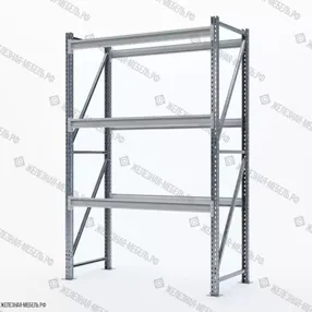 стеллаж сфм 2000х1250х600 (3 яруса без настила) цинк