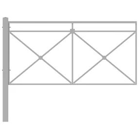 ограждение пешеходное по-1 секция тип 2, стойка 60х60 несъемная, порошковая окраска