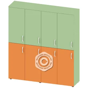 шкаф детский для одежды двухъярусный на 4 секции мб-шк-14