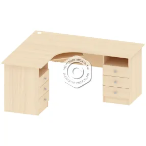 стол угловой с двумя тумбами ст-шп-96-1