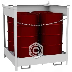 поддон для 4-х бочек штабелируемый пбш-04-01 (открытый)