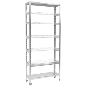 стеллаж для тарелок и стаканов эконом сктск-32кэ-2м 2100х900х300 (сетки хром, каркас оцинков, разб.)