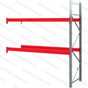 дополнительная секция стеллаж грузовой стсм 3000х2700х1000 (2 яруса)