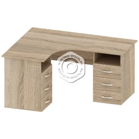 стол угловой с двумя тумбами ст-шп-96