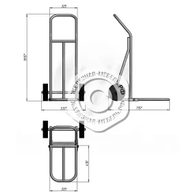 тележка грузовая двухколесная кгм 200 г/п 150 кг (без колёс)