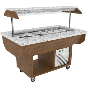 стол охлаждаемый «шведского стола» гранит, шпон соэп-шс-шг (орех)