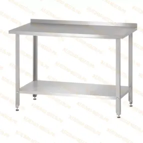 стол производственный спрн 860х600х800 «norma inox» борт (полка сплошная; ножка проф., тр. 40)