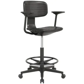 кресло высокое с подлокотниками кр23-в, сиденье и спинка пенополиуретан