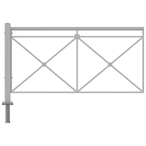 ограждение пешеходное по-1 секция тип 1, стойка 60х60 съемная, цинк