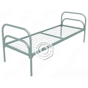 кровать металлическая одноярусная «стандарт +» (800х1900, сетка 100х50, 1 перемычка)