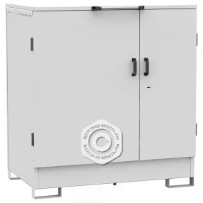 шкаф комбинированный для бочки и канистр шбп-01, оцинкованный настил, сточный поддон