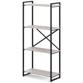 стеллаж gutta 1510х690х340 (4 полки) каркас чёрный, настил патина