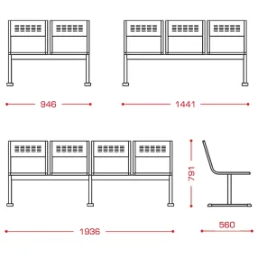 многоместная секция м-стайл (модель см 115с)