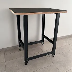 верстак small с металлической столешницей и траверсами для хранения мотоколёс