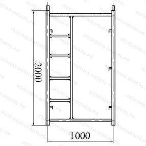 рама с лестницей лрс-60 (2,0х1,0м)