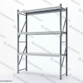 стеллаж сфм 2500х1750х600 (3 яруса с настилом) цинк