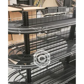 стеллаж торговый пристенный сетчатый с сетчатыми полками 25 серия