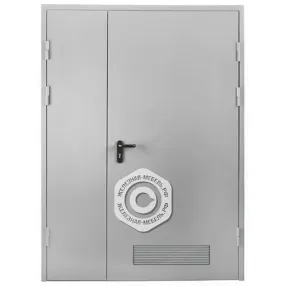 дверь техническая двупольная с вентиляционной решеткой