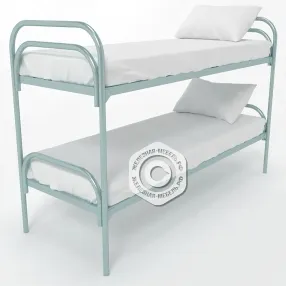 кровать металлическая двухъярусная «стандарт + 2» (800х1900, сетка 100х50, 2 перемычки)