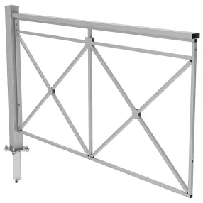 ограждение пешеходное по-1 секция тип 1, стойка 60х60 съемная, цинк