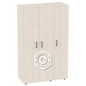 шкаф для одежды трёхстворчатый 1950х1200х520 с 2 отделениями (7 полок, перекладина)