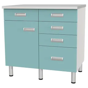 стол лабораторный двухтумбовый с дверкой и ящиками сл-03-«мск» (сл-03-208)