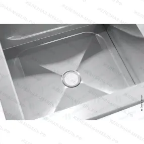 ванна моечная вмсн 630/2 «norma ral», 2 м/о 530х530х350 (полка с отв., борт; ножка угл.)