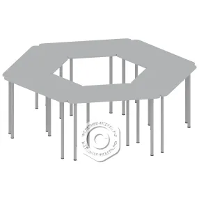 комплект столов «трапеция» дс-ад-94, серый