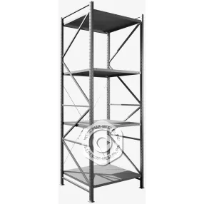 стеллаж ms u 3000х1000х1000 (4 полки, нагрузка на полку 200 кг)