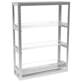 стеллаж для тарелок эконом сктк-3кэ-2м (сетки хром., каркас оцинкованный разборный)