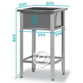 ванна моечная вмср - 500 «retail», отв. д/смесит.