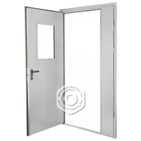 дверь техническая двупольная со стеклом