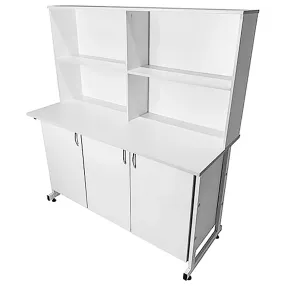 стол-тумба лабораторная стл 18.009 с надстройкой (белый)