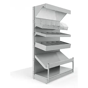 стеллаж торговый фруктово-овощной комбинированный пристенный 25 серия