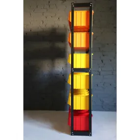 стеллаж складской с пластиковыми ящиками 700