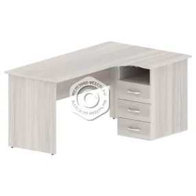 стол угловой с тумбой левосторонний оф-ст-244-1