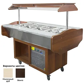 стол охлаждаемый «шведского стола» соэп-шс-г (орех)